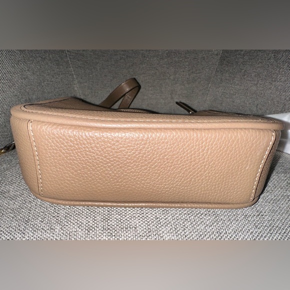 Coach Chaise Brass/Dark Stone Polished Pebble Leather Crossbody - Picture 8 of 10